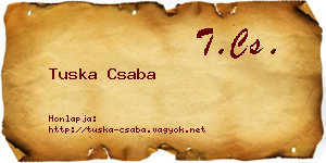 Tuska Csaba névjegykártya