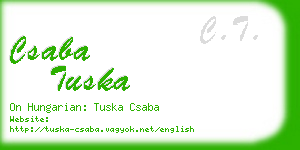 csaba tuska business card